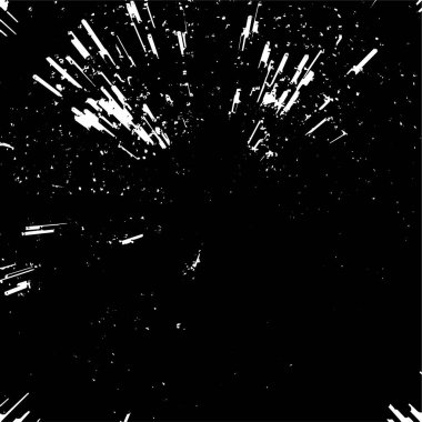 Grunge dokusu çatlaklar, cipsler, lekeler. Siyah ve beyaz yazdırılmış ögelerin soyut deseni