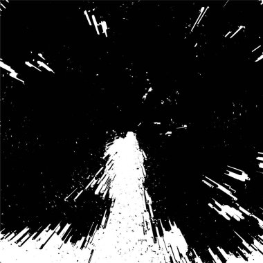 Vektör grunge dokusu. Siyah beyaz arka plan. Soyut monokrom resim koyu tonlarda solmuş bir efekt içerir