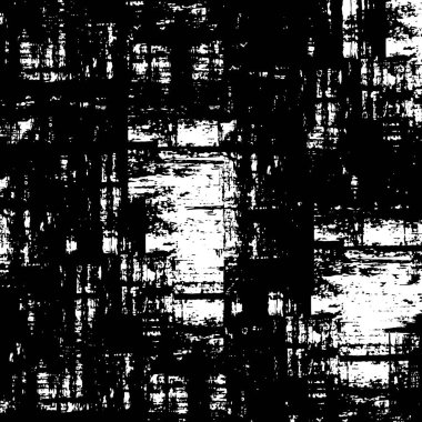 Vektör grunge dokusu. Siyah beyaz arka plan. Soyut monokrom resim koyu tonlarda solmuş bir efekt içerir