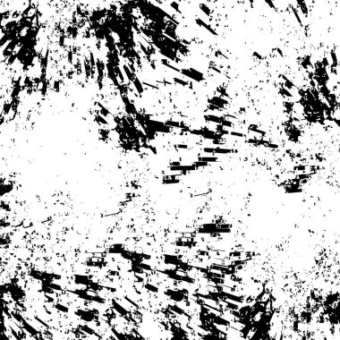 Grunge üst üste biniyor. Soyut siyah-beyaz vektör arkaplanı. Çatlak, leke ve noktalarda kirli desenli tek renkli klasik yüzey. Karanlık korku tarzında eski bir duvar.