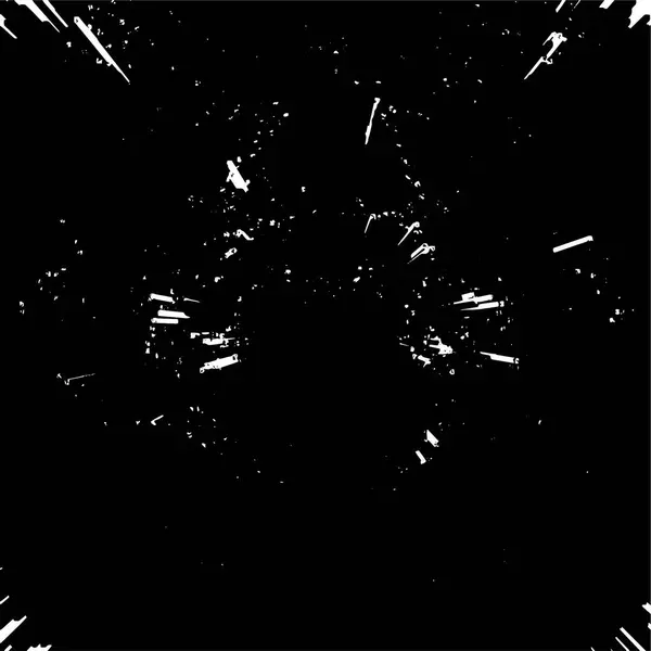 Grunge Siyah Beyaz Çatlak Toz Leke Dokusu Soyut Tek Renkli — Stok Vektör