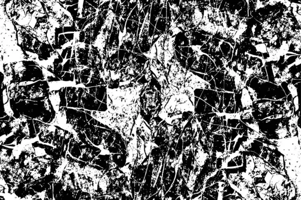 Черно Белый Текстура Трещин Пыли Пятен Абстрактный Монохромный Фон Модель — стоковый вектор