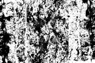 Vektör grunge dokusu. Siyah beyaz arka plan. Soyut monokrom resim koyu tonlarda solmuş bir efekt içerir