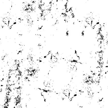 Vektör grunge dokusu. Siyah beyaz arka plan. Soyut monokrom resim koyu tonlarda solmuş bir efekt içerir