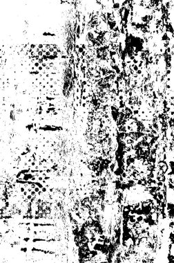 Siyah ve beyaz renklerde sıkıntılı doku ve çizikler