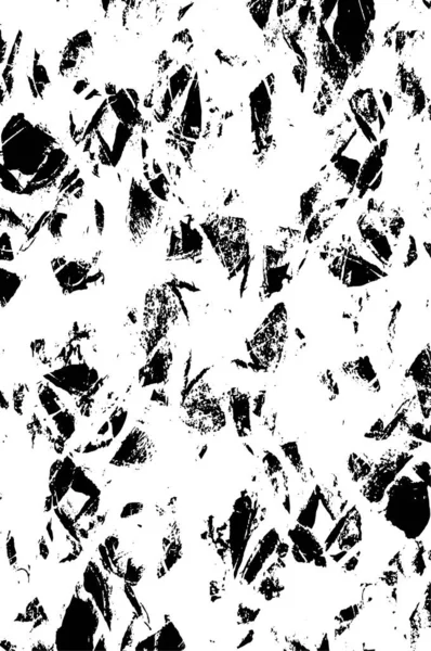 Verstörter Hintergrund Schwarz Weißer Textur Mit Punkten Flecken Kratzern Und — Stockvektor
