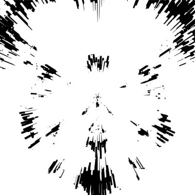 Siyah ve beyaz grunge arka plan, çizgiler ve çatlaklarla soyut yüzey. vektör illüstrasyonu 