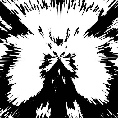 Tek renkli, mürekkepli yaratıcı çizim. grunge dokusu