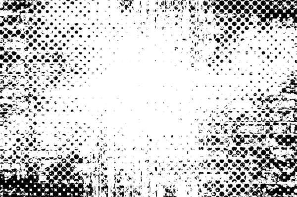 Ασπρόμαυρη Υφή Grunge Φόντο Αφηρημένη Εικόνα Φορέα Halftone — Διανυσματικό Αρχείο