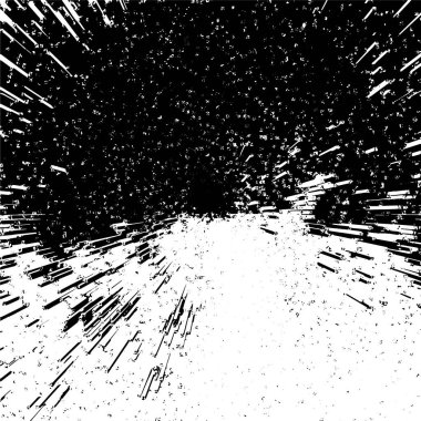 Soyut grunge gri koyu sıva duvar arkaplanı. Siyah beyaz boya sıçramış. Sanat, biçimlendirilmiş dokuma afişi, duvar kağıdı. Arkaplanda noktalar, çatlaklar, noktalar, fişler var. Tek renkli baskı