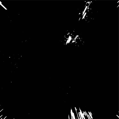 Soyut grunge gri koyu sıva duvar arkaplanı. Siyah beyaz boya sıçramış. Sanat, biçimlendirilmiş dokuma afişi, duvar kağıdı. Arkaplanda noktalar, çatlaklar, noktalar, fişler var. Tek renkli baskı