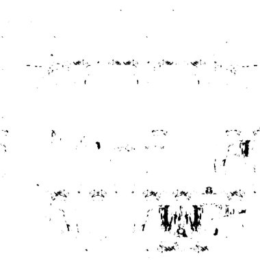 Grunge üst üste biniyor. Soyut siyah-beyaz vektör arkaplanı. Çatlak, leke ve noktalarda kirli desenli tek renkli klasik yüzey. Karanlık korku tarzında eski bir duvar.