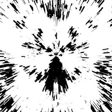 Grunge üst üste biniyor. Soyut siyah-beyaz vektör arkaplanı. Çatlak, leke ve noktalarda kirli desenli tek renkli klasik yüzey. Karanlık korku tarzında eski bir duvar.