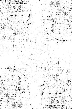 Grunge üst üste biniyor. Soyut siyah-beyaz vektör arkaplanı. Çatlak, leke ve noktalarda kirli desenli tek renkli klasik yüzey. Karanlık korku tarzında eski bir duvar.