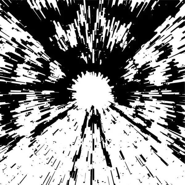 Fekete Fehér Grunge Háttér Elvont Tűzijáték Vektor Illusztráció — Stock Vector