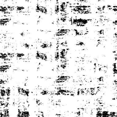 Grunge üst üste biniyor. Soyut siyah-beyaz vektör arkaplanı. Çatlak, leke ve noktalarda kirli desenli tek renkli klasik yüzey. Karanlık korku tarzında eski bir duvar.