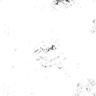 Grunge üst üste biniyor. Soyut siyah-beyaz vektör arkaplanı. Çatlak, leke ve noktalarda kirli desenli tek renkli klasik yüzey. Karanlık korku tarzında eski bir duvar.