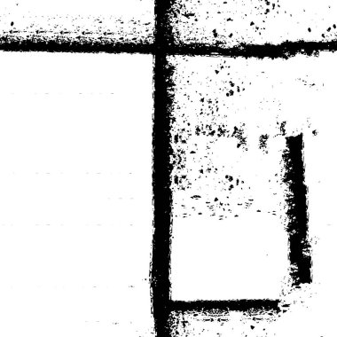 Grunge üst üste biniyor. Soyut siyah-beyaz vektör arkaplanı. Çatlak, leke ve noktalarda kirli desenli tek renkli klasik yüzey. Karanlık korku tarzında eski bir duvar.