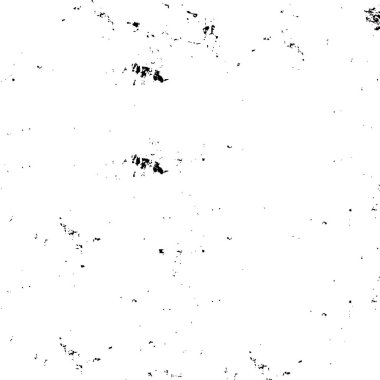 Grunge üst üste biniyor. Soyut siyah-beyaz vektör arkaplanı. Çatlak, leke ve noktalarda kirli desenli tek renkli klasik yüzey. Karanlık korku tarzında eski bir duvar.