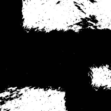 Grunge üst üste biniyor. Soyut siyah-beyaz vektör arkaplanı. Çatlak, leke ve noktalarda kirli desenli tek renkli klasik yüzey. Karanlık korku tarzında eski bir duvar.