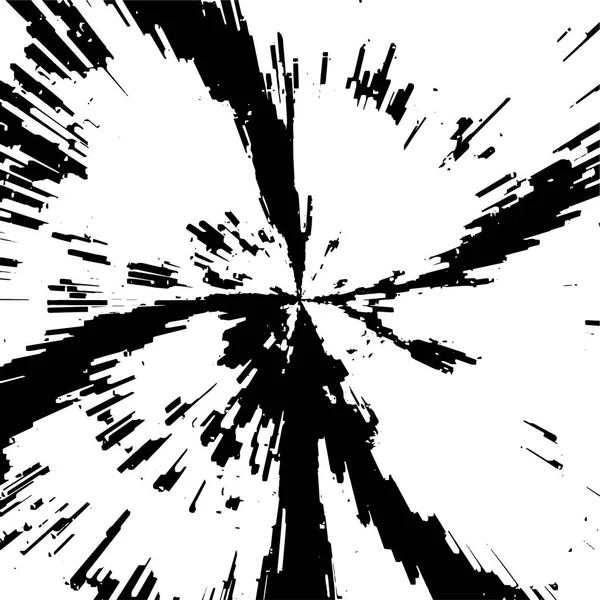 Черный Белый Гранж Фон Абстрактный Фейерверк Векторная Иллюстрация — стоковый вектор