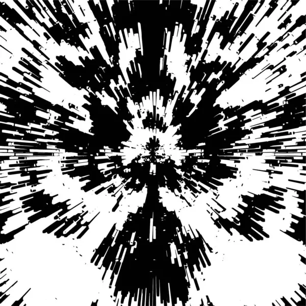 Fekete Fehér Grunge Háttér Elvont Tűzijáték Vektor Illusztráció — Stock Vector