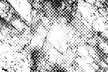 Monochrome texture.  Abstract black and white vector background. Grunge overlay layer. 