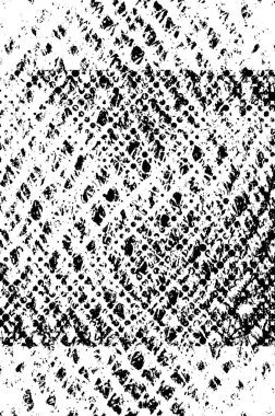 Grunge üst üste biniyor. Soyut siyah-beyaz vektör arkaplanı. Tek renkli vintage yüzey. Koyu renk tasarımlı eski duvar