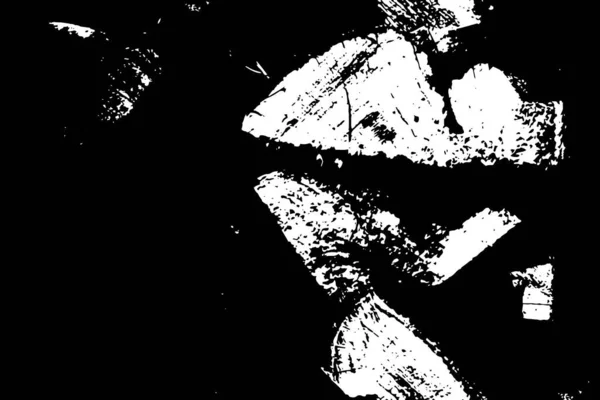 Ilusi Monokrom Abstrak Dengan Tekstur Grunge - Stok Vektor