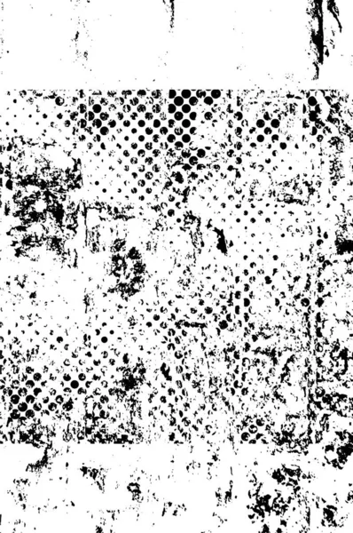 Abstracte Monochrome Illusie Met Grunge Textuur — Stockvector