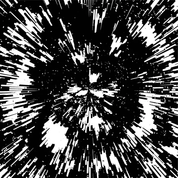 Ilusión Monocromática Abstracta Con Textura Grunge — Archivo Imágenes Vectoriales