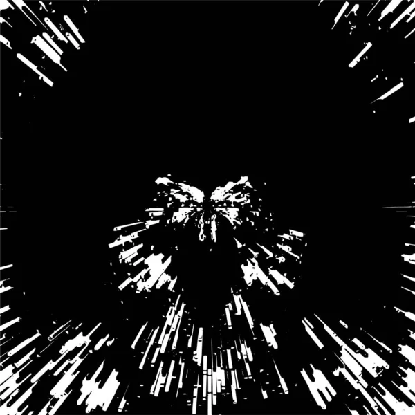 Monochrome Texture Abstract Black White Vector Background Grunge Overlay Layer — Stok Vektör