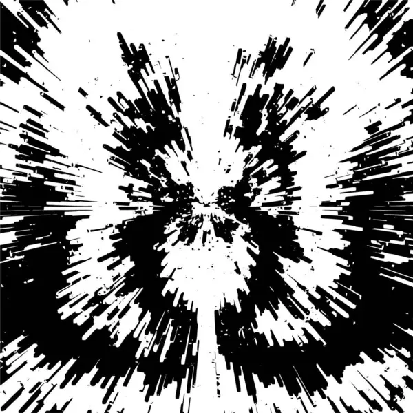 Abstrakt Svart Och Vit Illustration Med Grunge Konsistens — Stock vektor