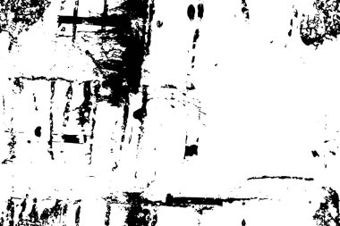 Sert, çizik, sıçramış grunge desenli fırça darbeleri. Dokuları üst üste koy. Siyah-beyaz boyanmış kağıt dokusu. Skeç grunge tasarımı. Poster, kapak, afiş, taklit, çıkartma düzeni için kullan