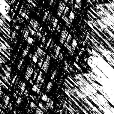 Sert, çizik, sıçramış grunge desenli fırça darbeleri. Dokuları üst üste koy. Siyah-beyaz boyanmış kağıt dokusu. Skeç grunge tasarımı. Poster, kapak, afiş, taklit, çıkartma düzeni için kullan