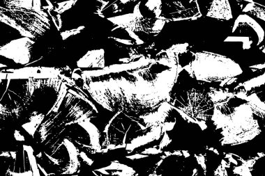 Sert, çizik, sıçramış grunge desenli fırça darbeleri. Dokuları üst üste koy. Siyah-beyaz boyanmış kağıt dokusu. Skeç grunge tasarımı. Poster, kapak, afiş, taklit, çıkartma düzeni için kullan