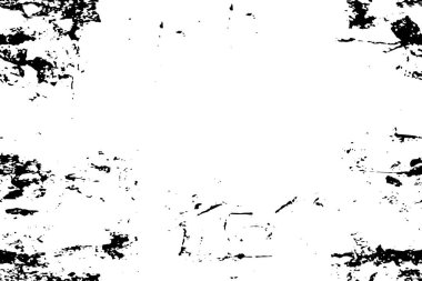 Sert, çizik, sıçramış grunge desenli fırça darbeleri. Dokuları üst üste koy. Siyah-beyaz boyanmış kağıt dokusu. Skeç grunge tasarımı. Poster, kapak, afiş, taklit, çıkartma düzeni için kullan