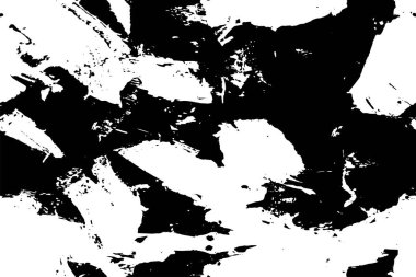 Sert, çizik, sıçramış grunge desenli fırça darbeleri. Dokuları üst üste koy. Siyah-beyaz boyanmış kağıt dokusu. Skeç grunge tasarımı. Poster, kapak, afiş, taklit, çıkartma düzeni için kullan