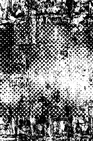 Czarno Biała Ilustracja Grunge Tekstura Malowana — Wektor stockowy