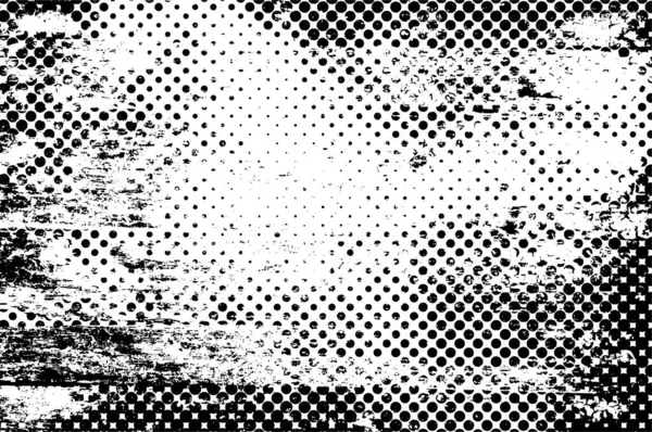 Черно Белая Гранж Иллюстрация Грязная Текстура — стоковый вектор