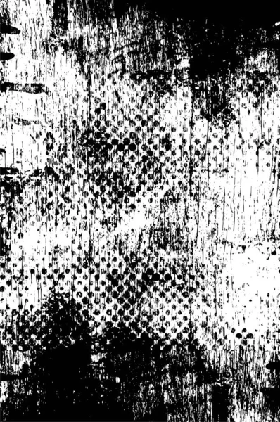 Черно Белая Гранж Иллюстрация Скрежещённая Текстура — стоковый вектор