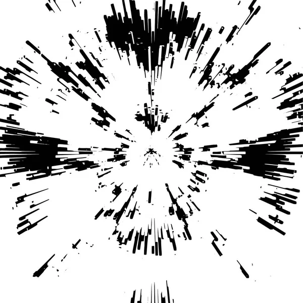 Zwart Wit Gekrast Decor Met Lijnen Grunge Achtergrond Abstracte Vectorillustratie — Stockvector