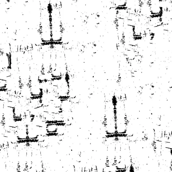 Monochrome Grunge Texture Rough Pattern — Stock Vector