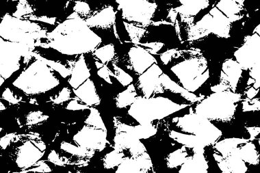 Sert siyah-beyaz dokular. Grunge 'un geçmişi. Soyut doku etkisi. Vektör İllüstrasyonu.