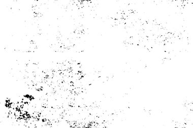 Grunge üst üste biniyor. Soyut siyah-beyaz vektör arkaplanı. Çatlak, leke ve noktalarda kirli desenli tek renkli klasik yüzey. Karanlık korku tarzında eski bir duvar.