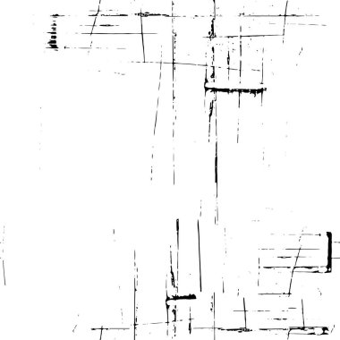 Grunge üst üste biniyor. Soyut siyah-beyaz vektör arkaplanı. Çatlak, leke ve noktalarda kirli desenli tek renkli klasik yüzey. Karanlık korku tarzında eski bir duvar.