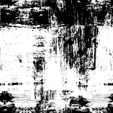 Grunge üst üste biniyor. Soyut siyah-beyaz vektör arkaplanı. Çatlak, leke ve noktalarda kirli desenli tek renkli klasik yüzey. Karanlık korku tarzında eski bir duvar.