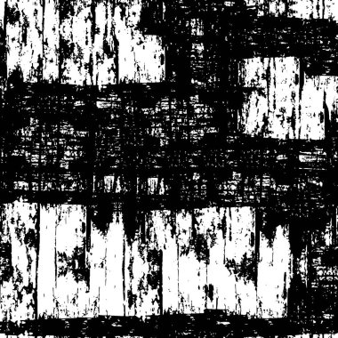 Grunge üst üste biniyor. Soyut siyah-beyaz vektör arkaplanı. Çatlak, leke ve noktalarda kirli desenli tek renkli klasik yüzey. Karanlık korku tarzında eski bir duvar.