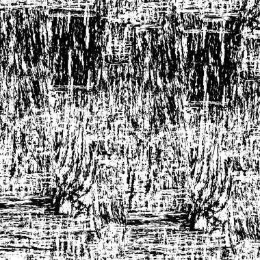 Grunge üst üste biniyor. Soyut siyah-beyaz vektör arkaplanı. Çatlak, leke ve noktalarda kirli desenli tek renkli klasik yüzey. Karanlık korku tarzında eski bir duvar.