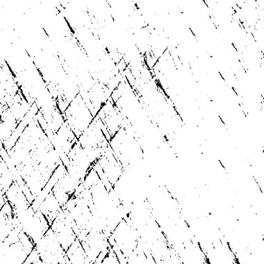 Grunge üst üste biniyor. Soyut siyah-beyaz vektör arkaplanı. Çatlak, leke ve noktalarda kirli desenli tek renkli klasik yüzey. Karanlık korku tarzında eski bir duvar.